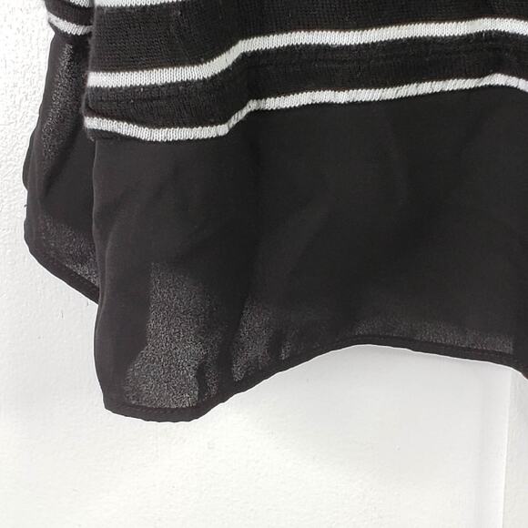 Talbots Shirt Womens Plus Size 2X Striped Black White 3/4 Sleeve Nautical Beach - Picture 5 of 8